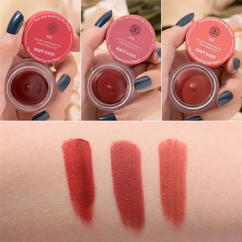 Beauty Glazed Velvet Super Matte Lip & Cheek Mud - Image 2