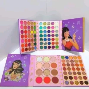 A richly pigmented eyeshadow palette with matte and shimmer finishes, offering versatile looks from subtle to bold.