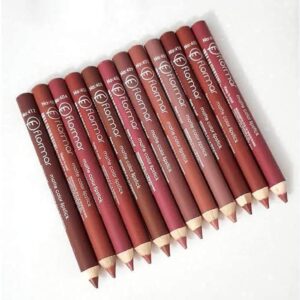 Flormar Rouge 12 Colors Wood Lip Pencil Set with Banners Cap