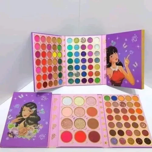 A richly pigmented eyeshadow palette with matte and shimmer finishes, offering versatile looks from subtle to bold.